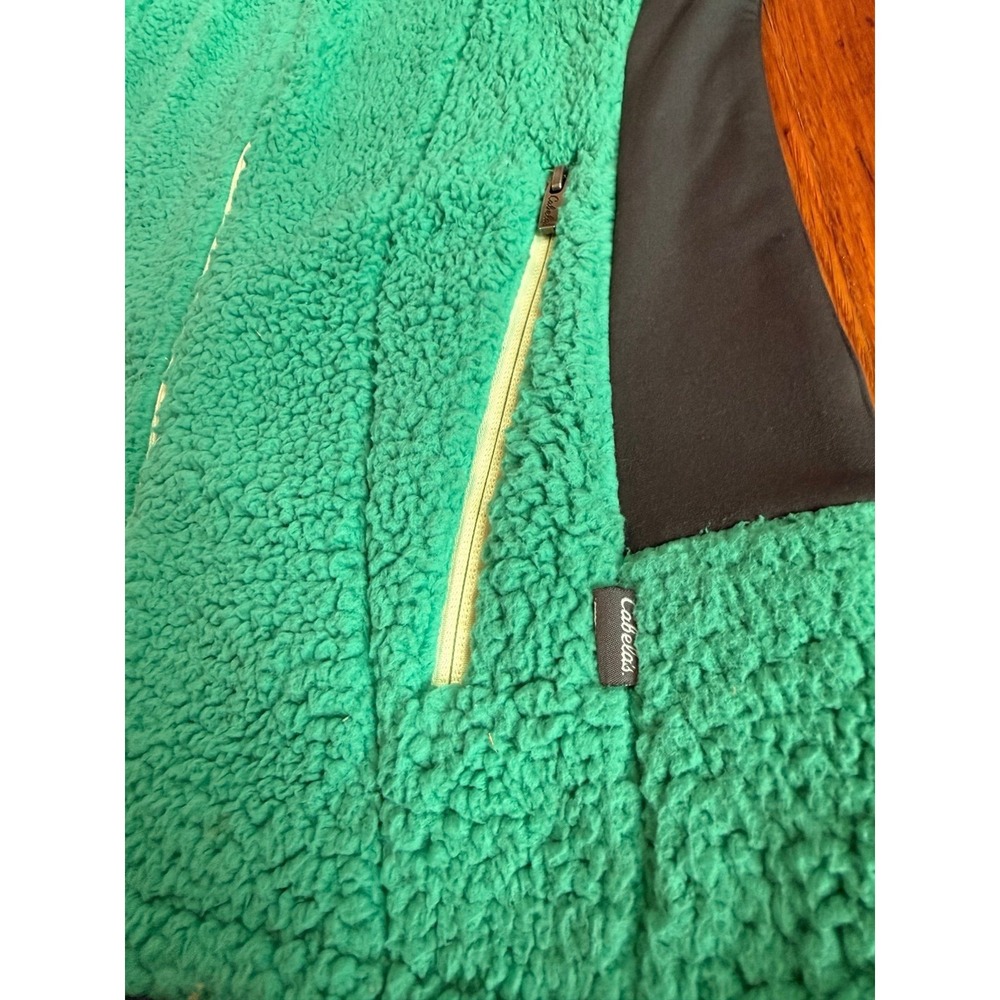 Cabela's Sarasota plush full zip Sherpa jacket women's green small - Picture 6 of 9